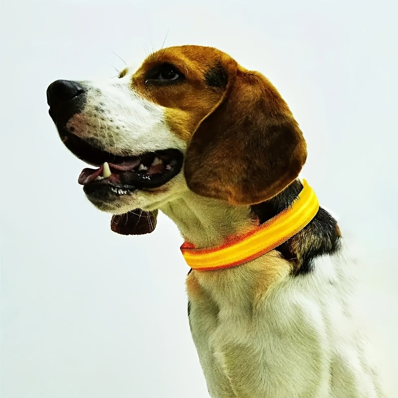 Pet Dogs Adjustable Luminous Collar For Night Safety - Striped Glow-in-the-Dark Collar For Night Walking