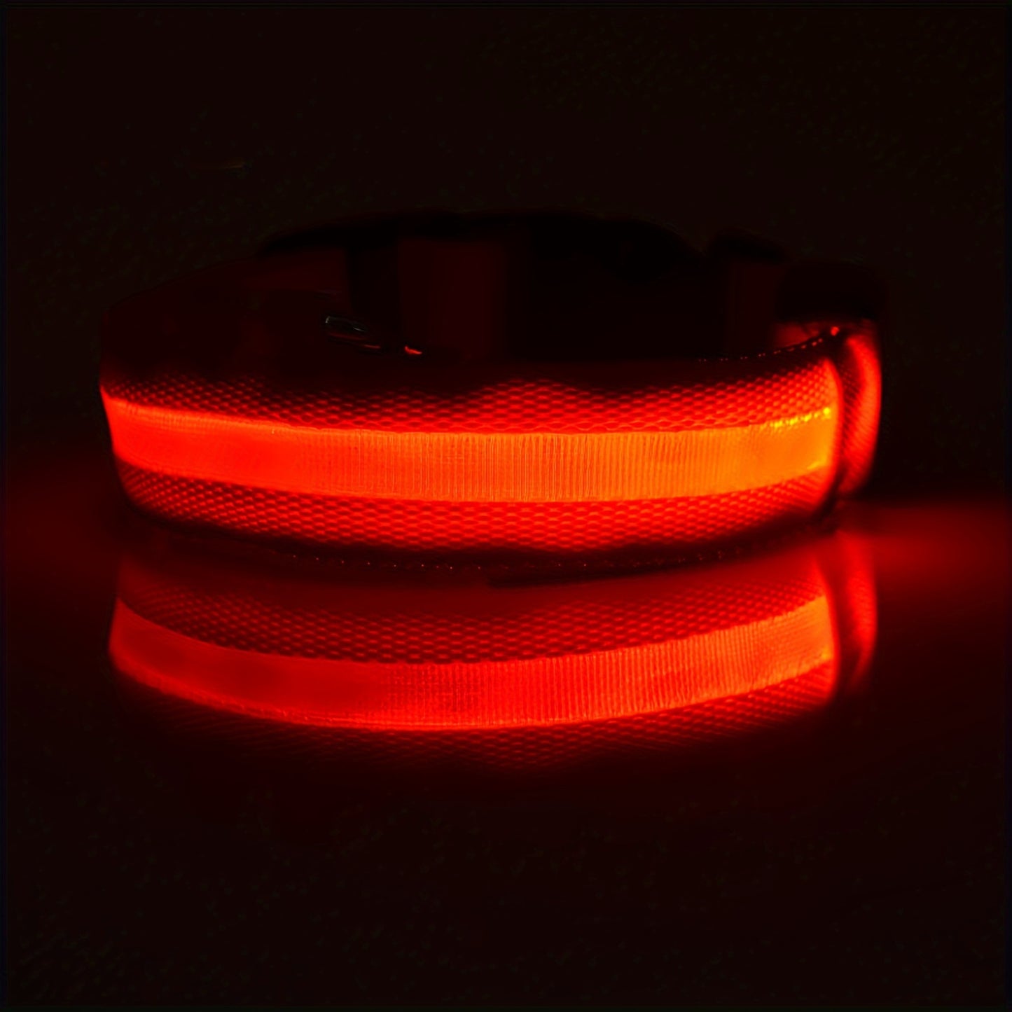 Pet Dogs Adjustable Luminous Collar For Night Safety - Striped Glow-in-the-Dark Collar For Night Walking