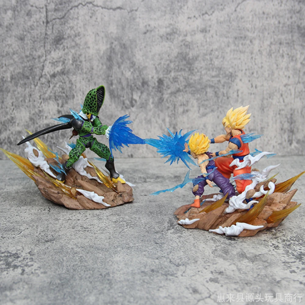 Dragon Ball Z - Figura Goku Kamehameha / Cell Super Saiyan PVC