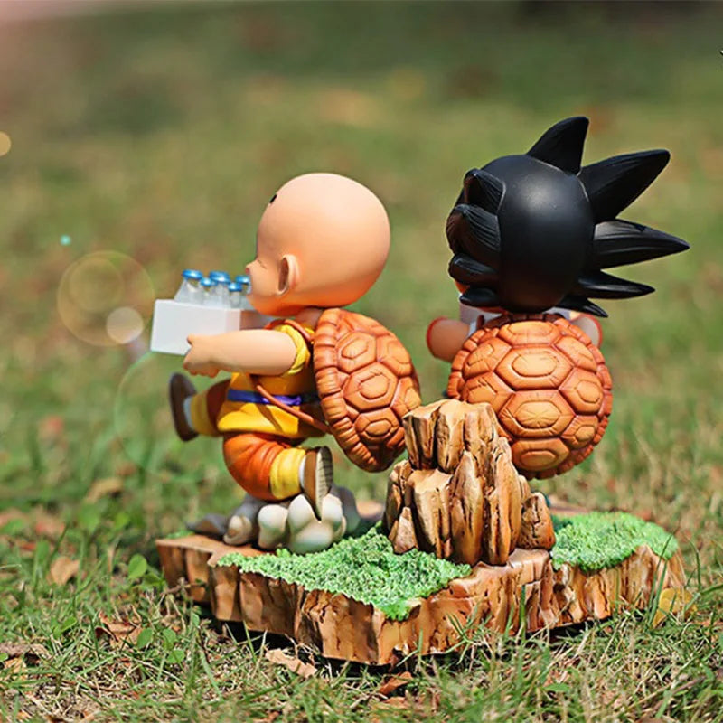 Dragon Ball Z - Figura Goku & Krillin Entrega de Leite 15cm PVC