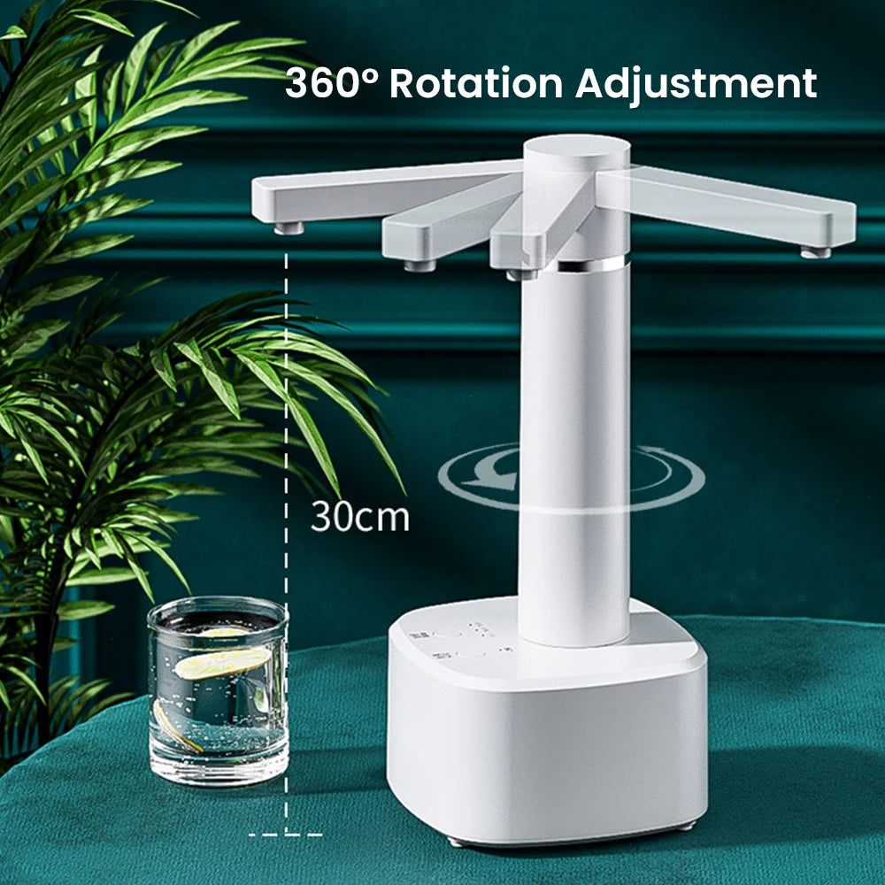 Water Bottle Pump Automatic Electric Water Gallon Pump Dispenser Desktop USB Rechargeable 3 Gear Water Pump Dispenser with Stand