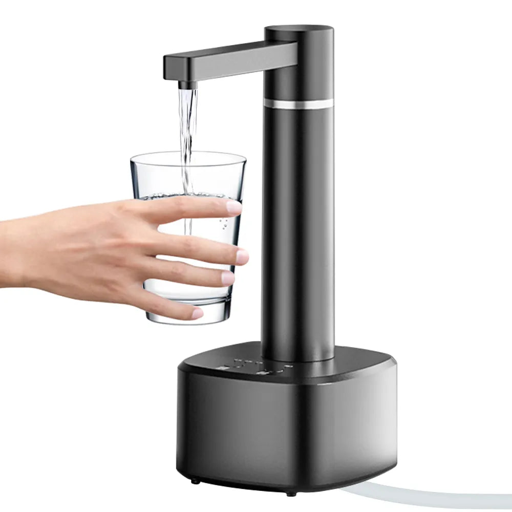 Water Bottle Pump Automatic Electric Water Gallon Pump Dispenser Desktop USB Rechargeable 3 Gear Water Pump Dispenser with Stand