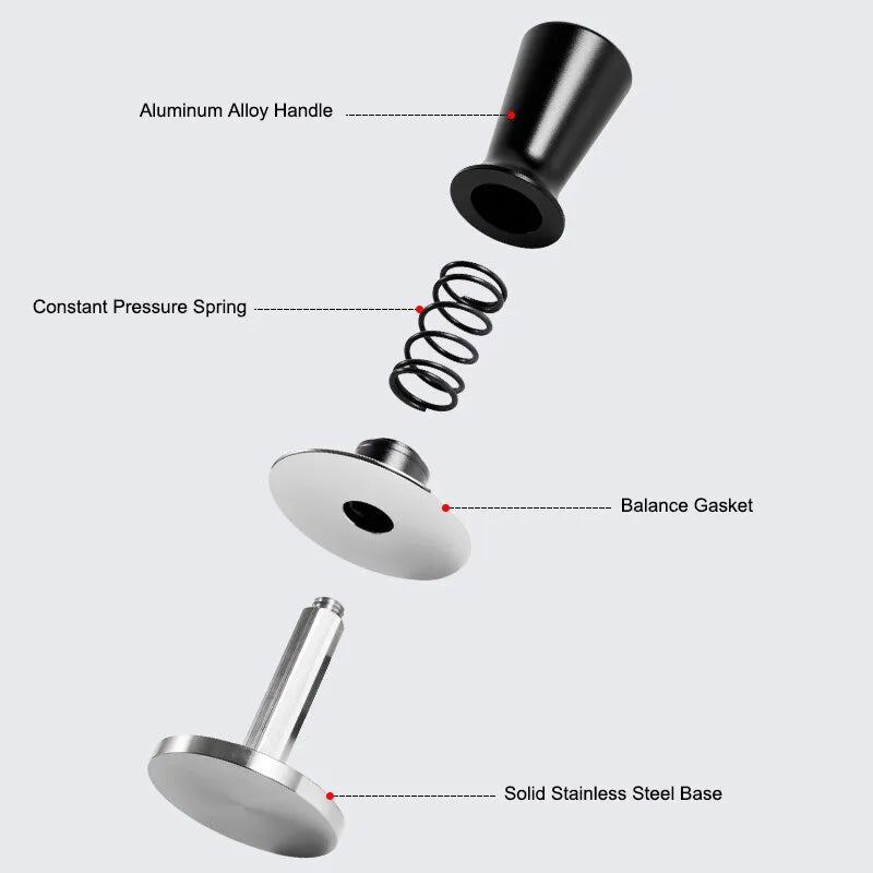 51mm 53mm 58mm Espresso Tamper Barista Coffee Tamper with Calibrated Spring Loaded Stainless Steel Tampers