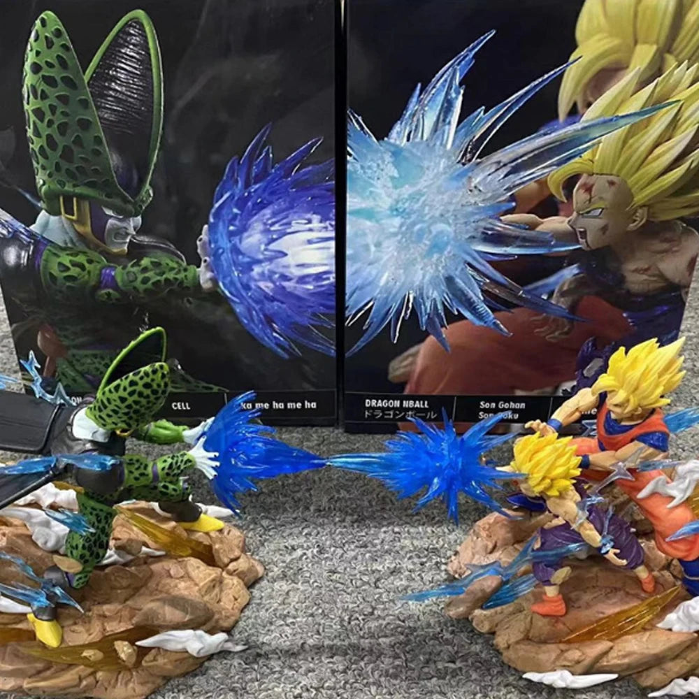 Dragon Ball Z - Figura Goku Kamehameha / Cell Super Saiyan PVC