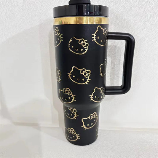 Anime Sanrio Hello Kitty Thermos Mug Stainless Steel Portable Large Capacity Water Cup Travel Water Bottle Kids Cups Gifts