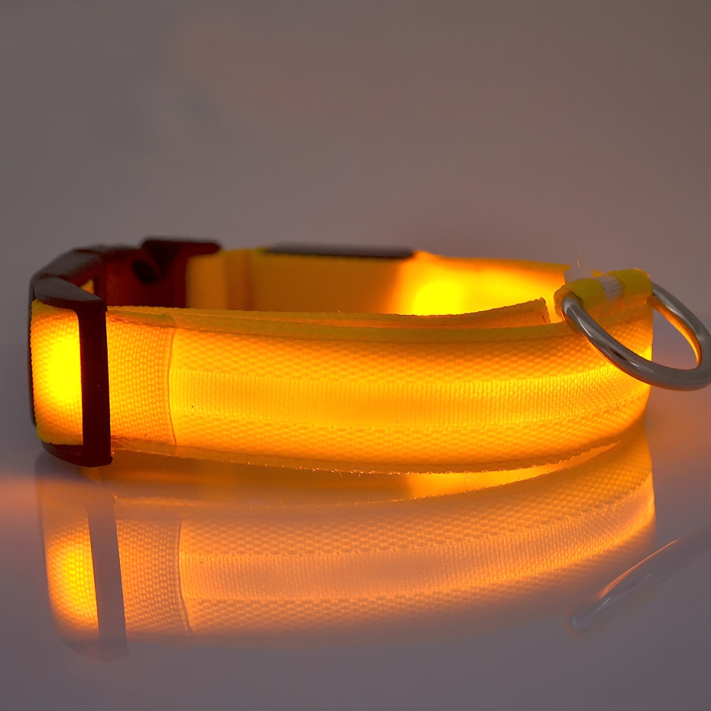 Pet Dogs Adjustable Luminous Collar For Night Safety - Striped Glow-in-the-Dark Collar For Night Walking