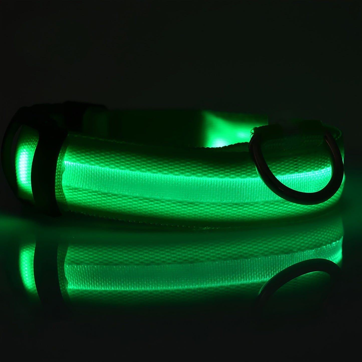 Pet Dogs Adjustable Luminous Collar For Night Safety - Striped Glow-in-the-Dark Collar For Night Walking
