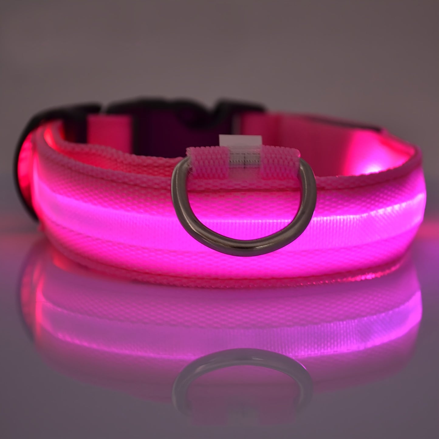 Pet Dogs Adjustable Luminous Collar For Night Safety - Striped Glow-in-the-Dark Collar For Night Walking